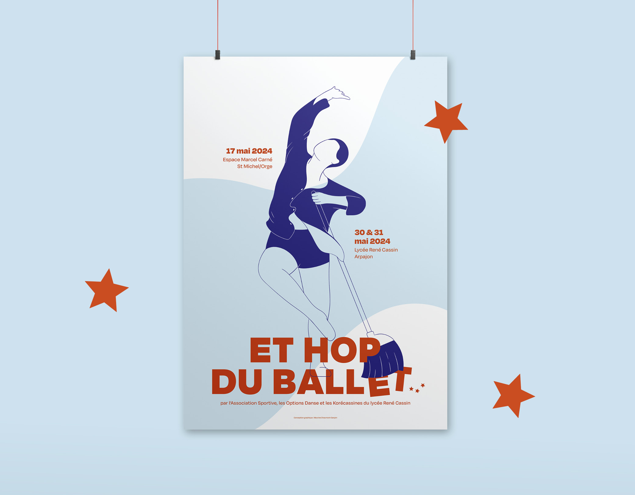 Affiche culturelle et identité d'un spectacle de danse 2024